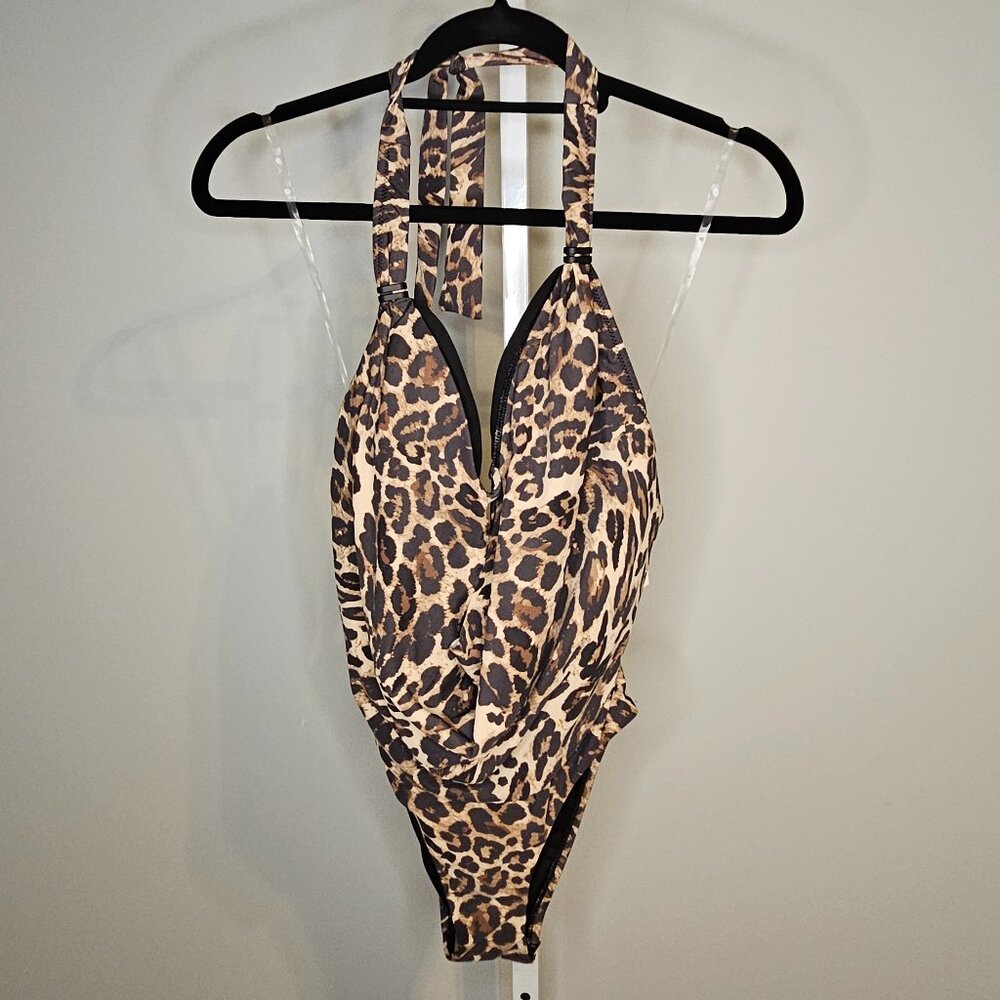 Bar III - Cheetah Print One Piece Swimsuit - Sz XS - NWT